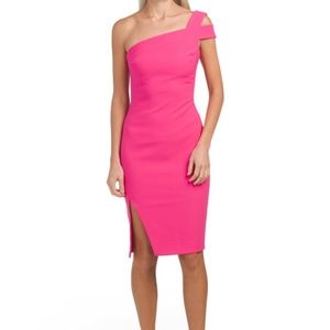 BNWT LIKELY One Shoulder Packard Mini Sheath Dress
